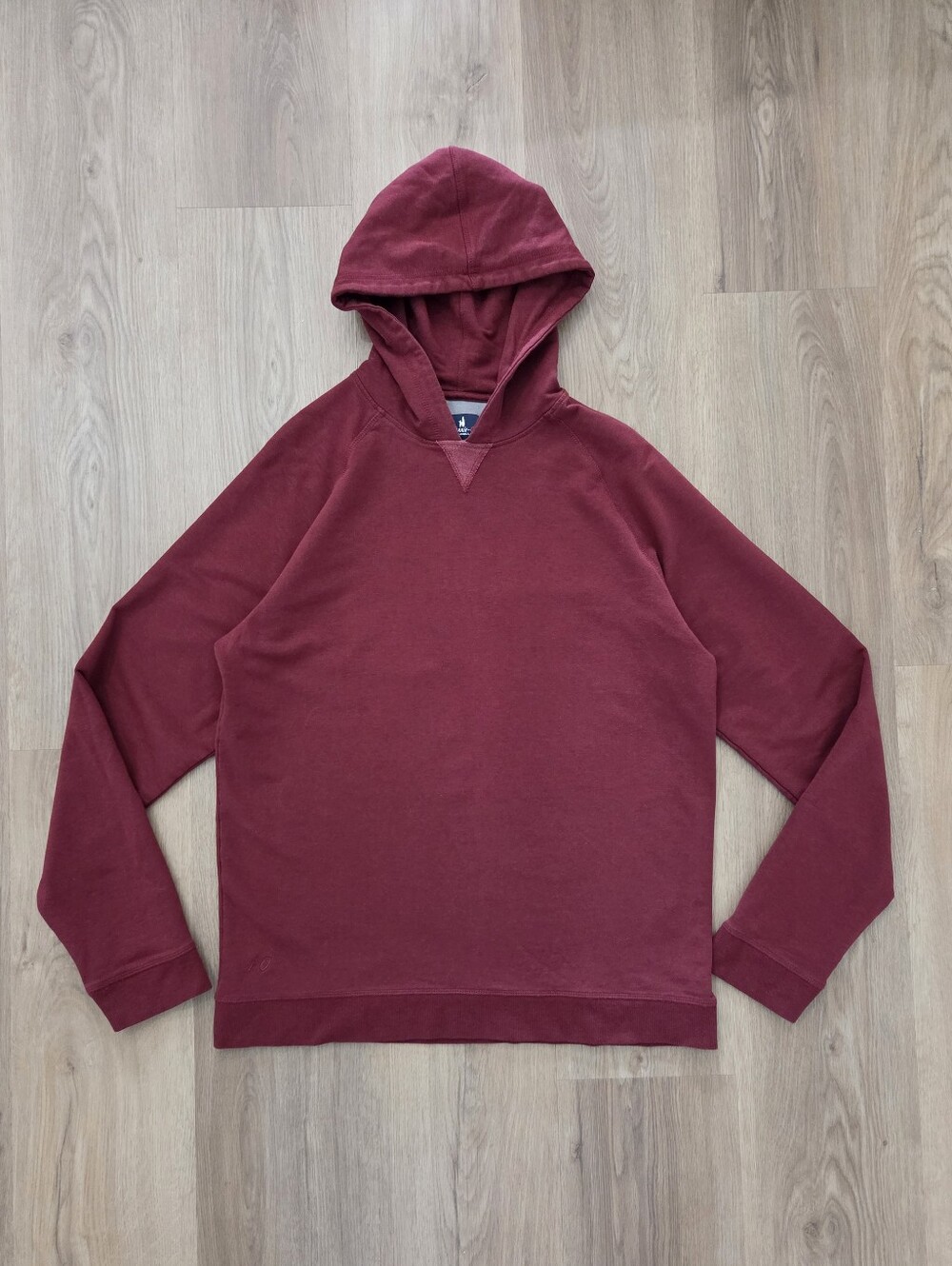 NWOT Johnnie-O Amos French Terry Hoodie Sweatshirt M Maroon Athleisure  Minimal